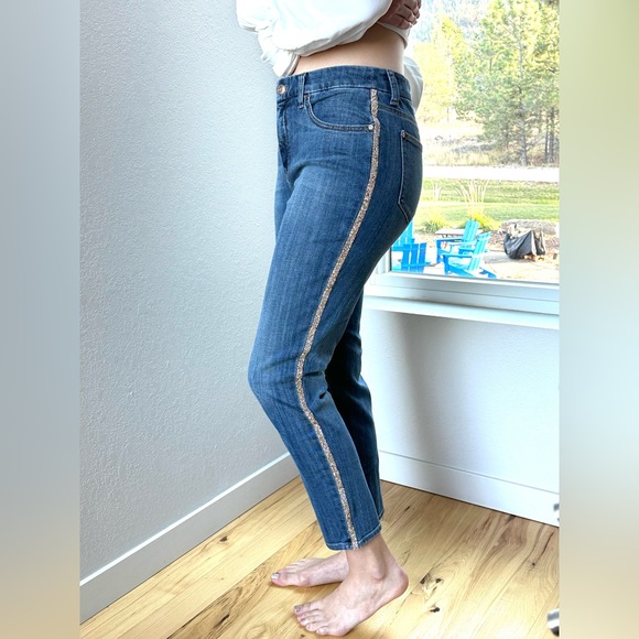 Sparkle side stripe Chicos ankle jeans size 0.5 (size women’s 6) - Picture 2 of 14